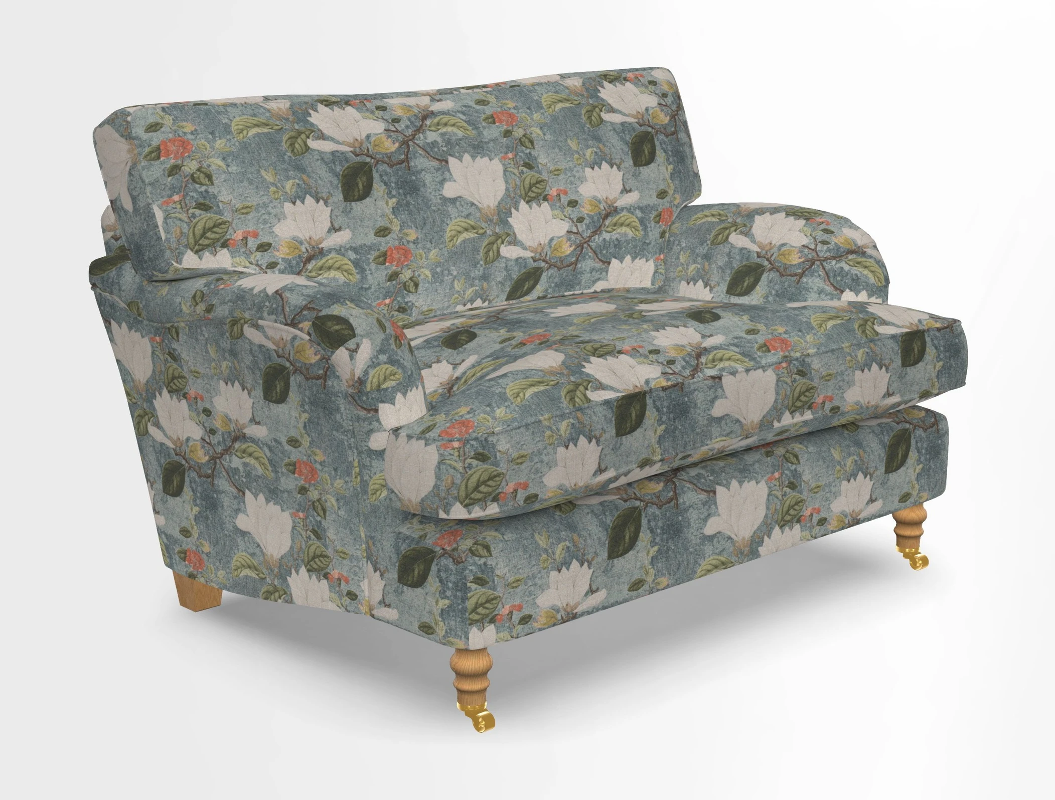 Alwinton snuggler in Lumino Velvet Wine