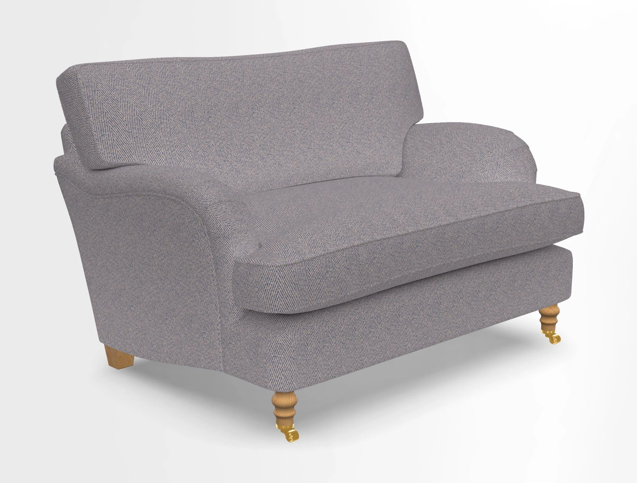 Alwinton snuggler in Lumino Velvet Wine