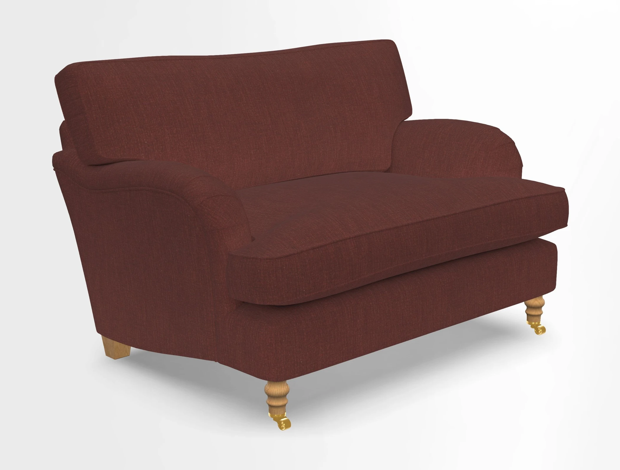 Alwinton snuggler in Lumino Velvet Wine