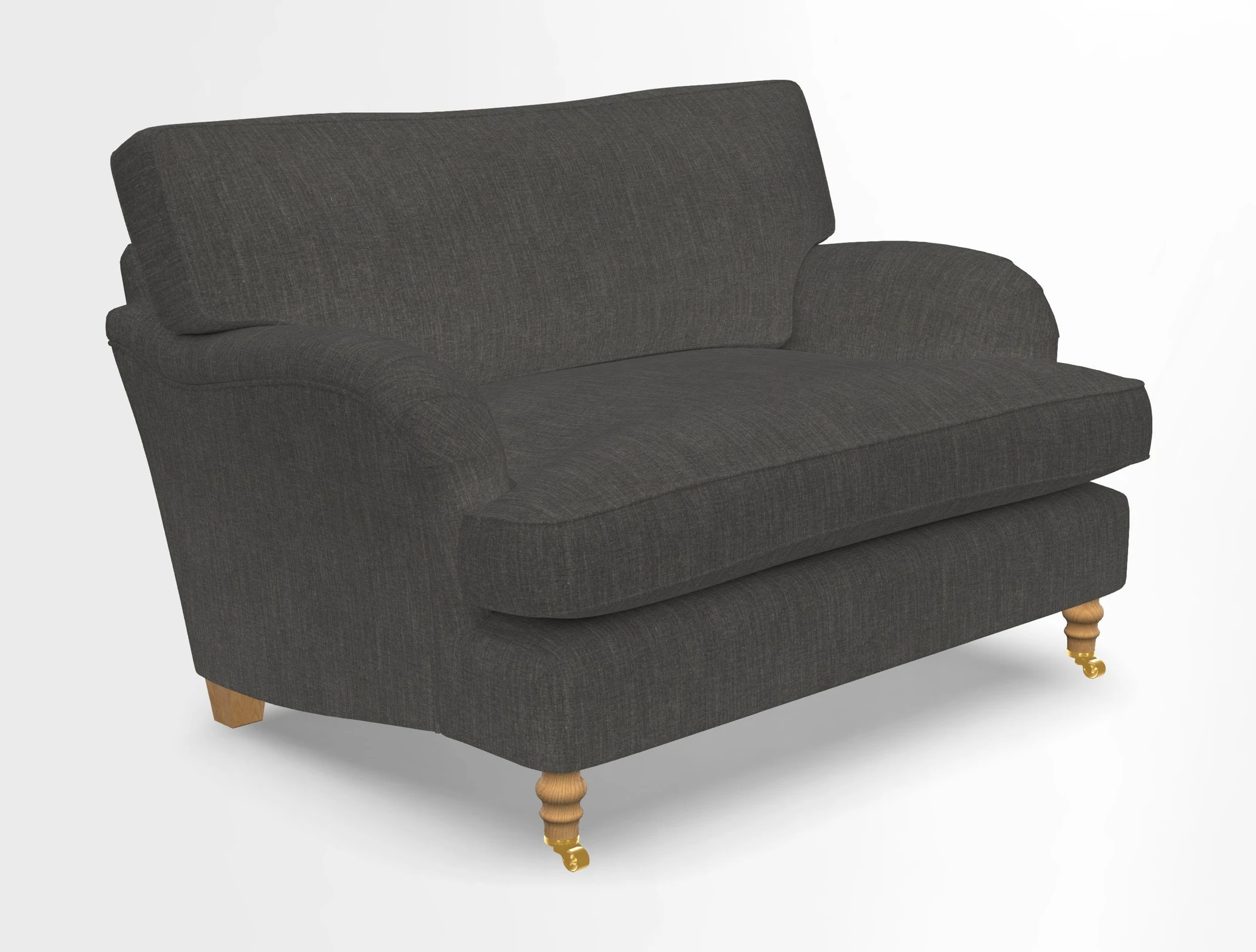 Alwinton snuggler in Lumino Velvet Wine