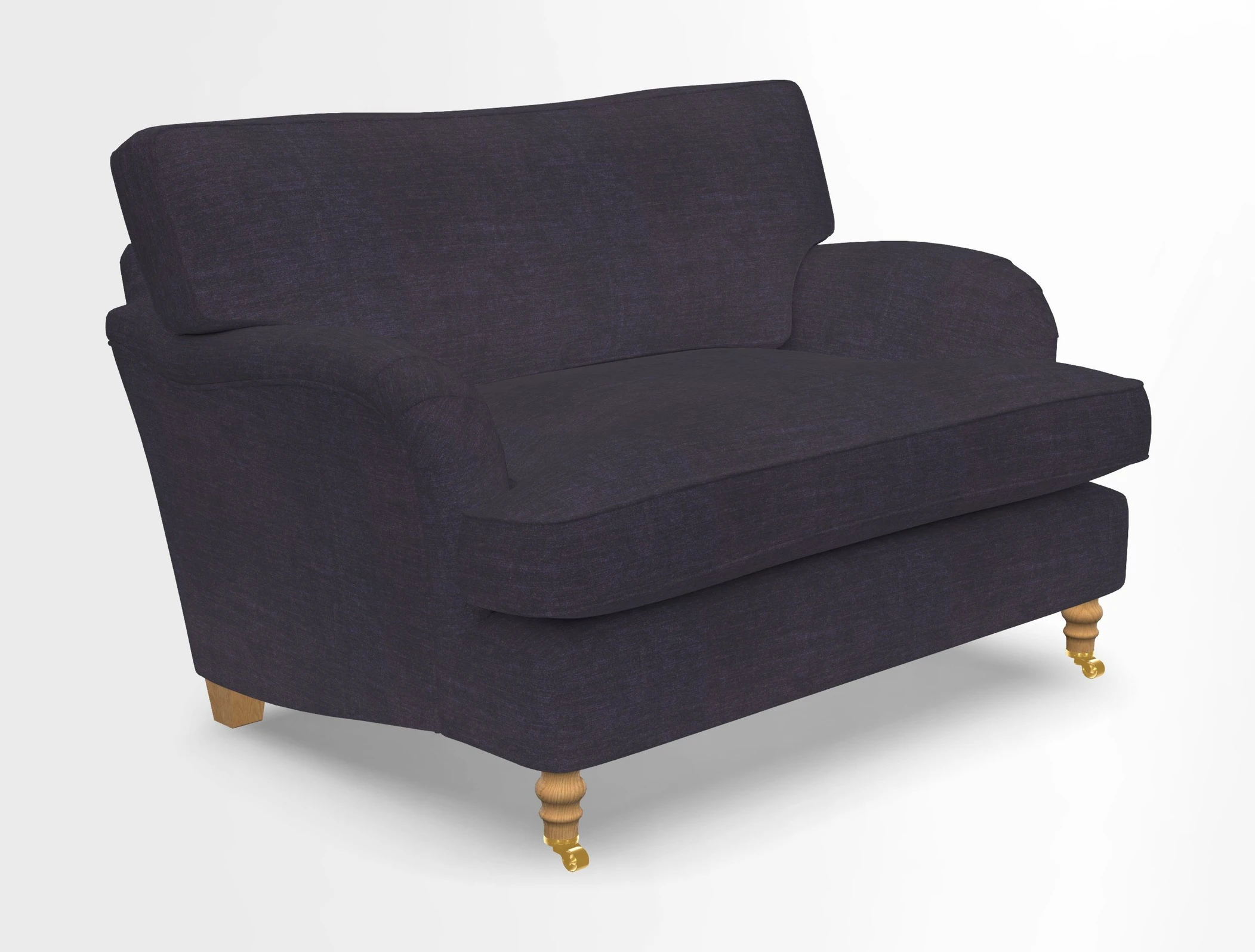 Alwinton snuggler in Lumino Velvet Wine