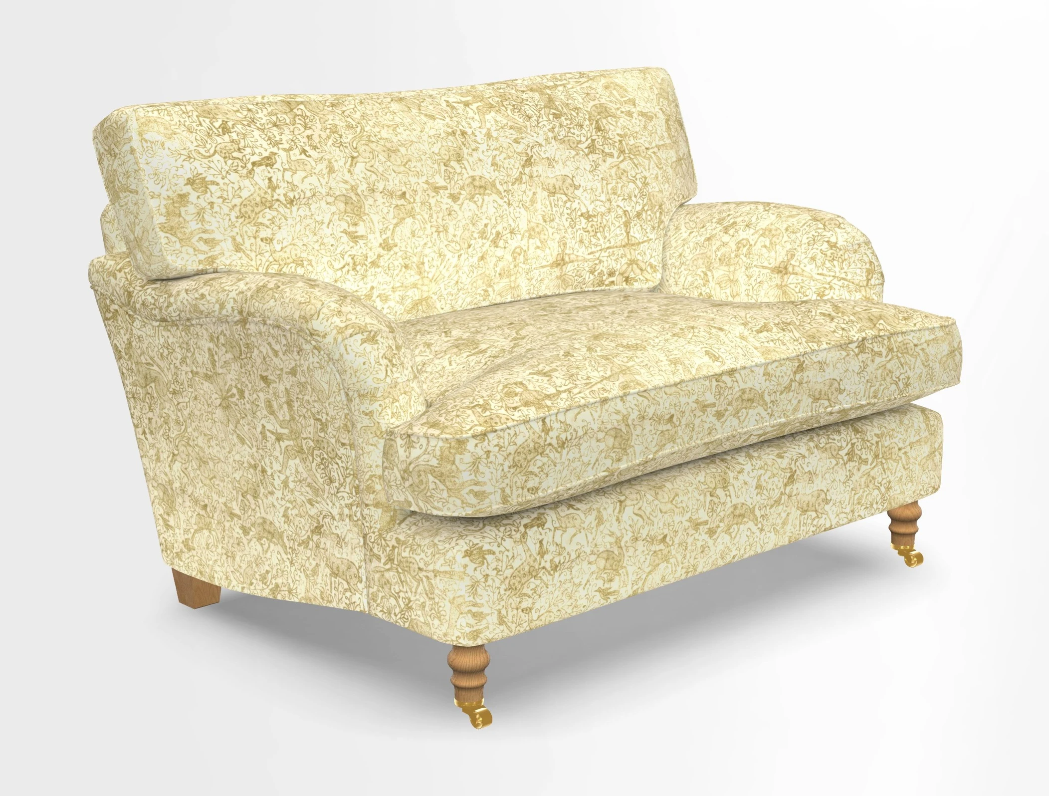 Alwinton snuggler in Lumino Velvet Wine
