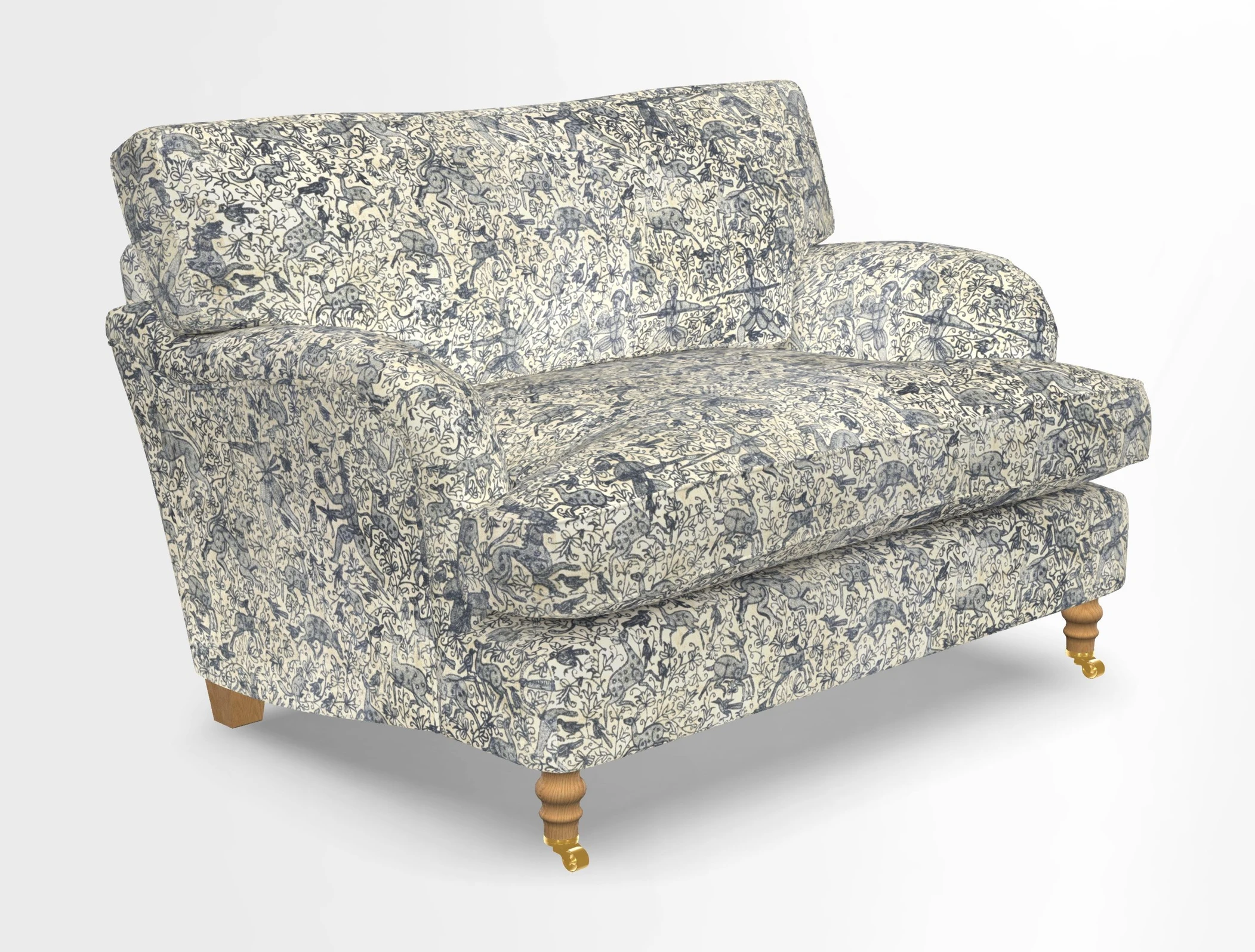 Alwinton snuggler in Lumino Velvet Wine