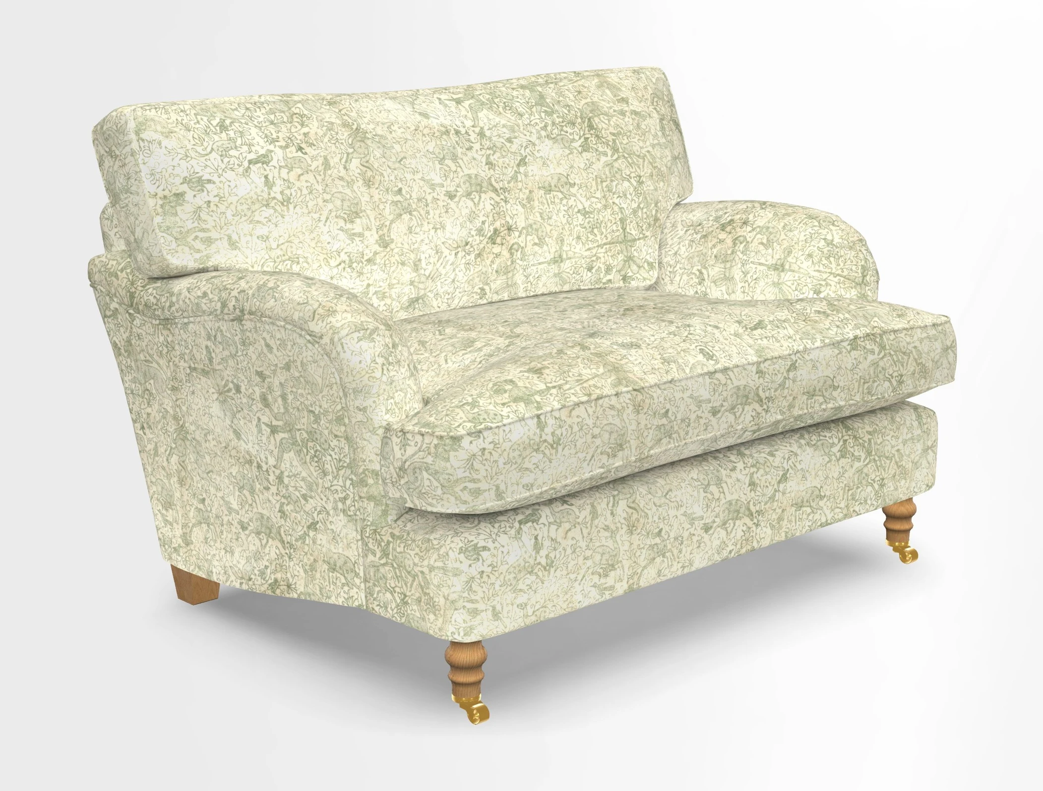 Alwinton snuggler in Lumino Velvet Wine