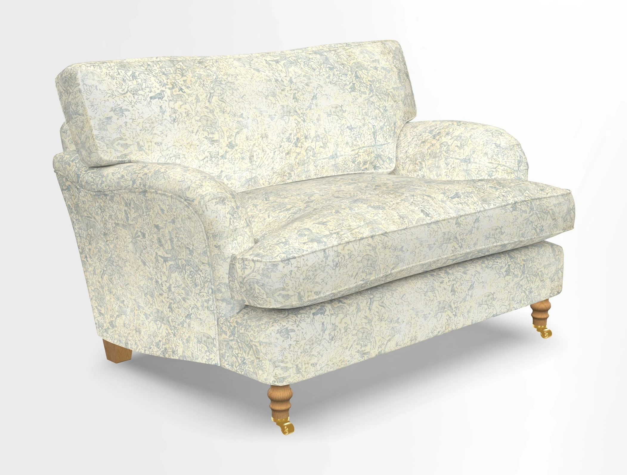 Alwinton snuggler in Lumino Velvet Wine