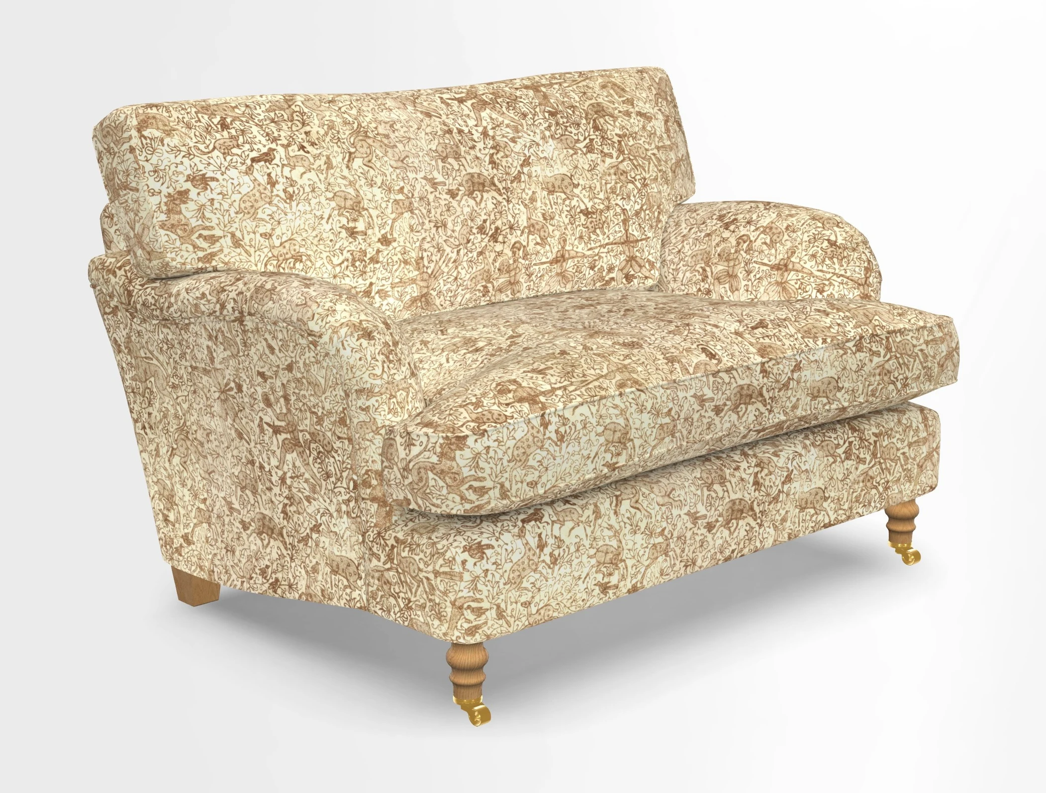 Alwinton snuggler in Lumino Velvet Wine