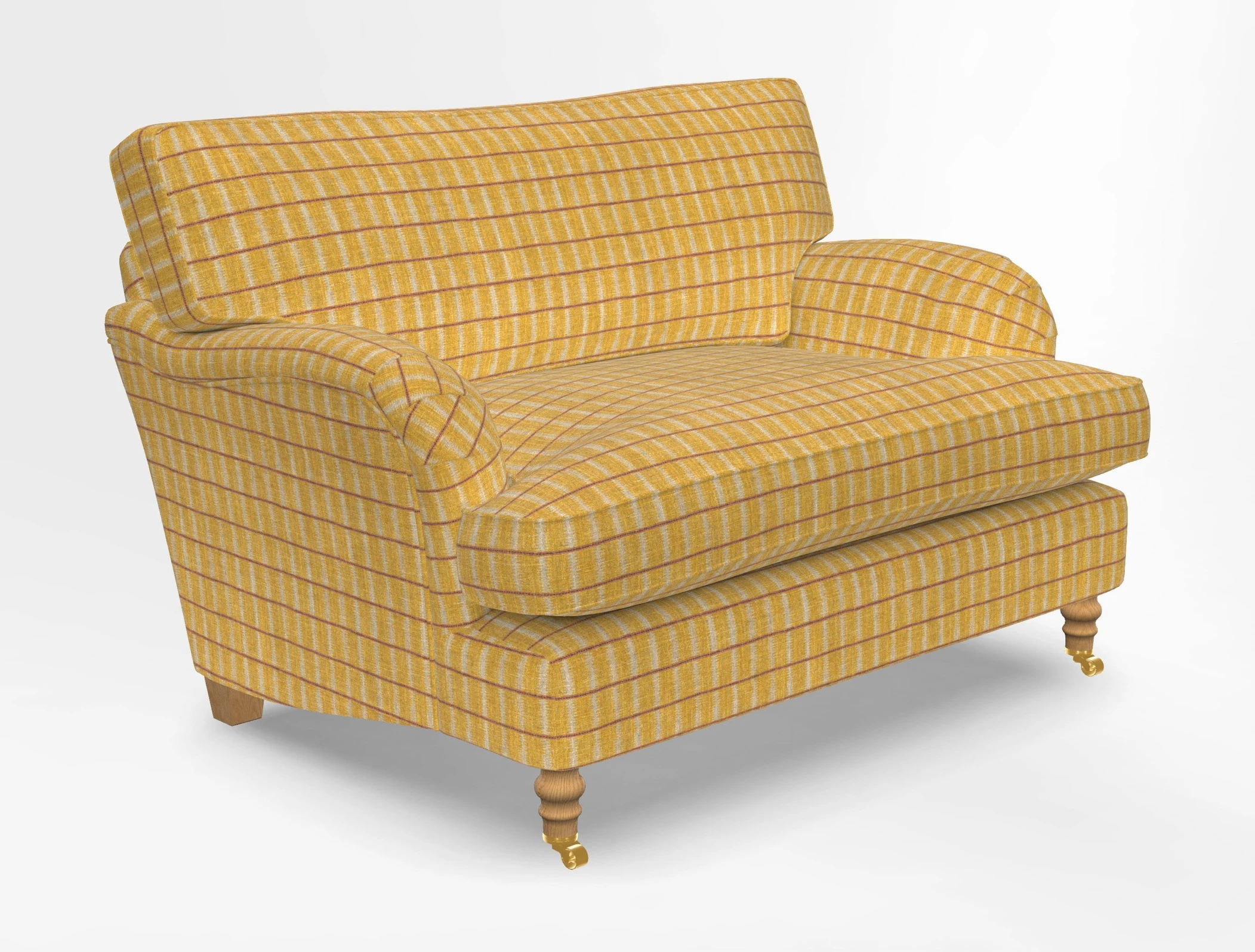 Alwinton snuggler in Lumino Velvet Wine
