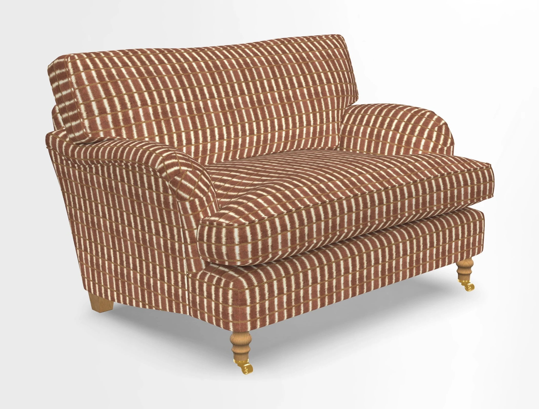 Alwinton snuggler in Lumino Velvet Wine