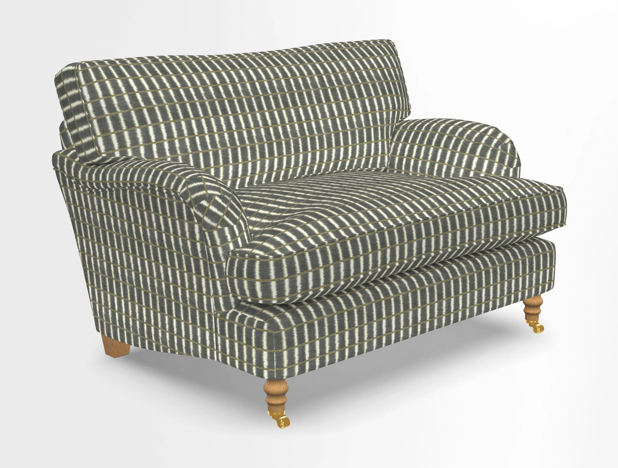 Alwinton snuggler in Lumino Velvet Wine