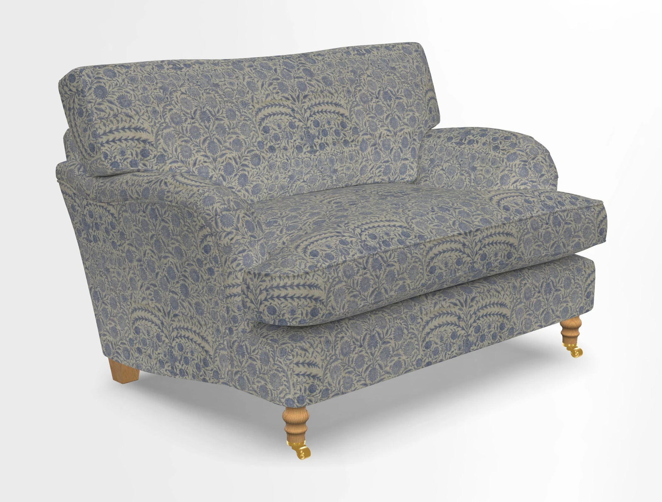 Alwinton snuggler in Lumino Velvet Wine