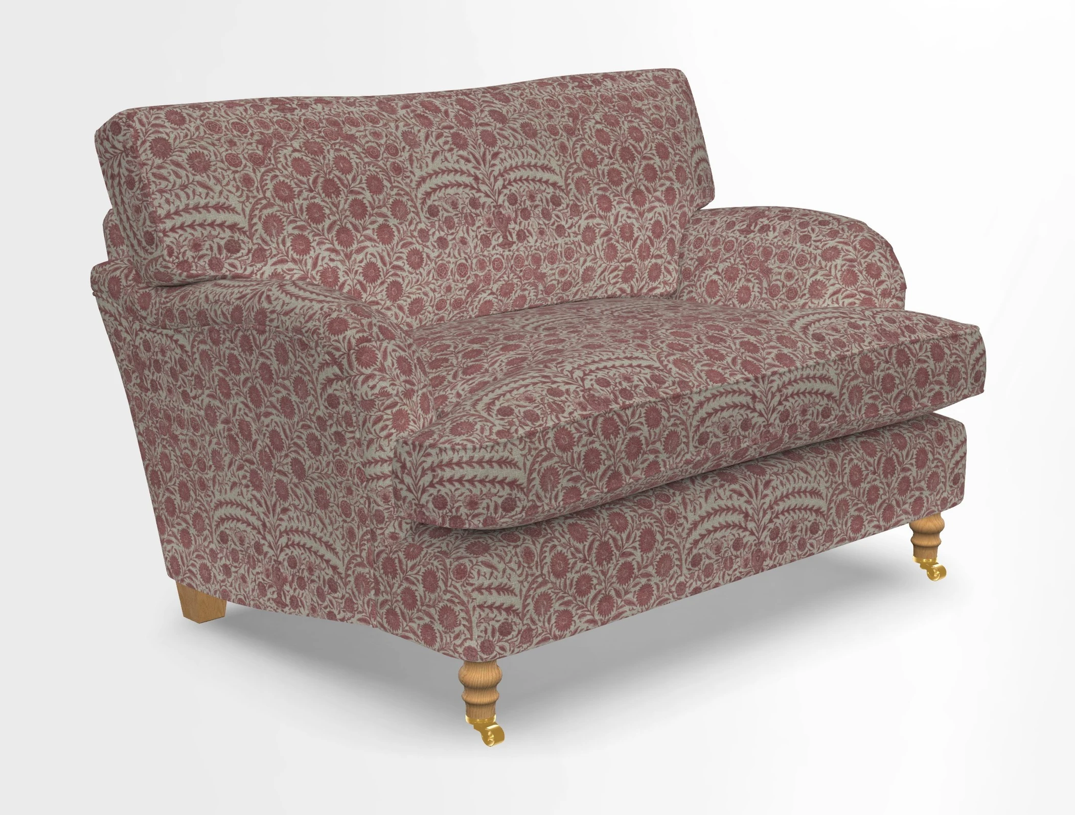 Alwinton snuggler in Lumino Velvet Wine
