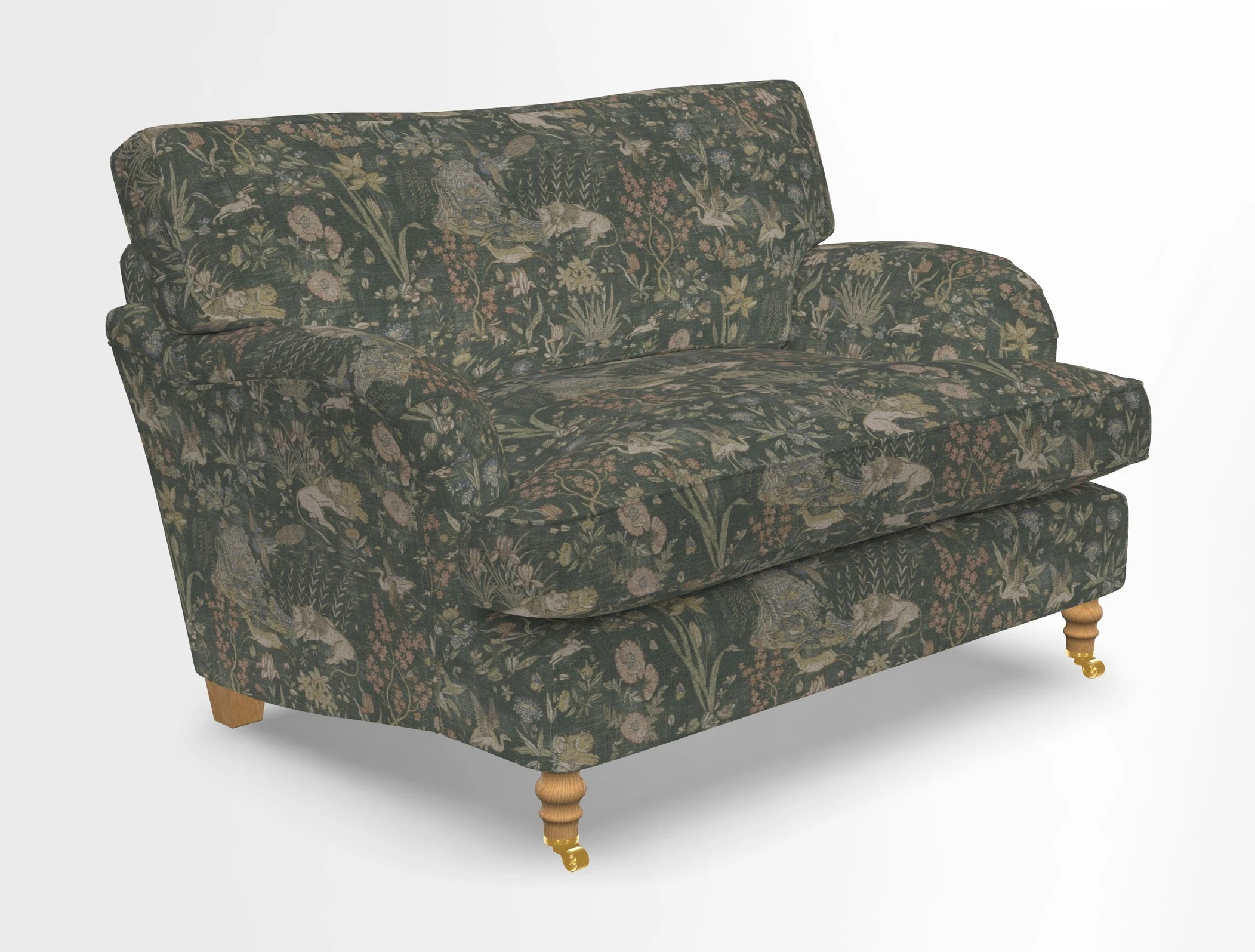 Alwinton snuggler in Lumino Velvet Wine