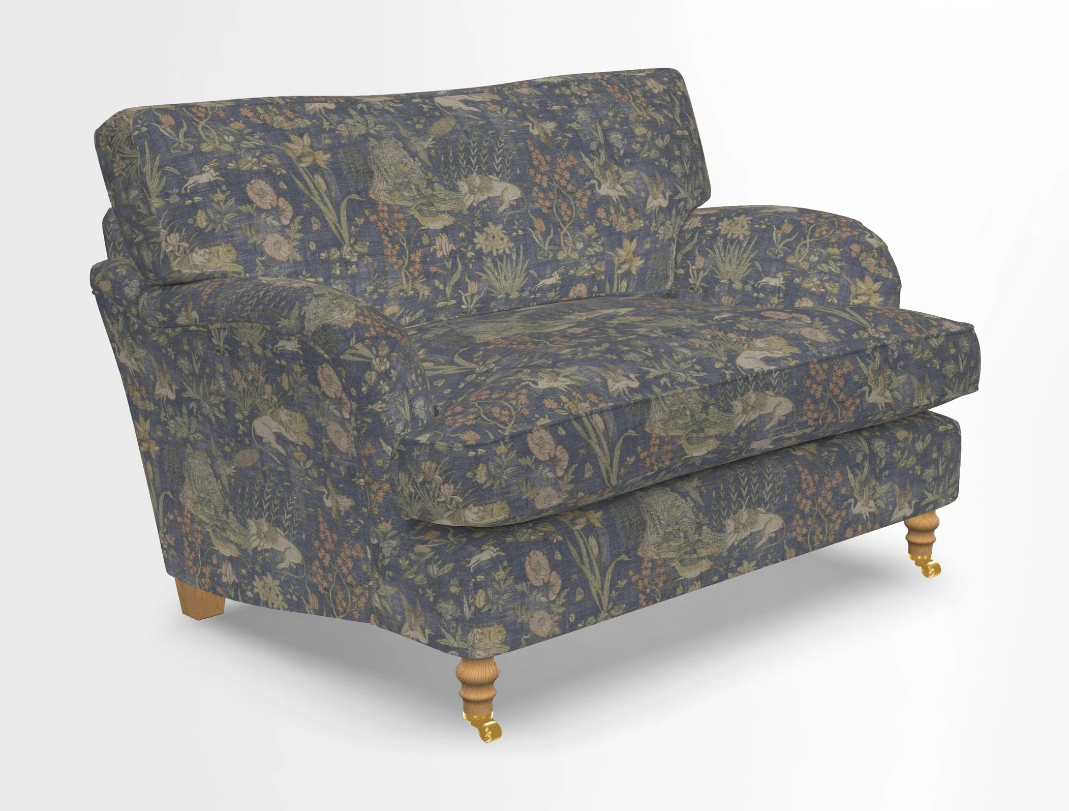 Alwinton snuggler in Lumino Velvet Wine
