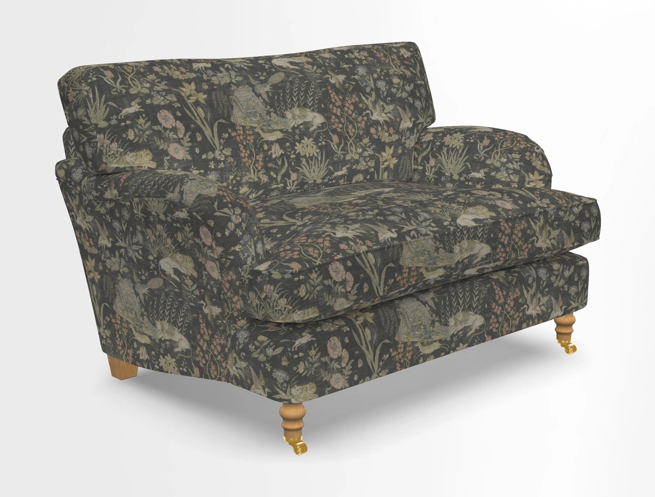 Alwinton snuggler in Lumino Velvet Wine