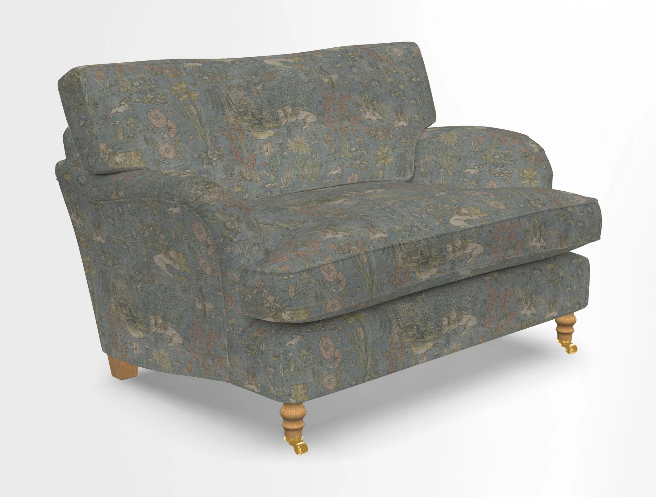 Alwinton snuggler in Lumino Velvet Wine