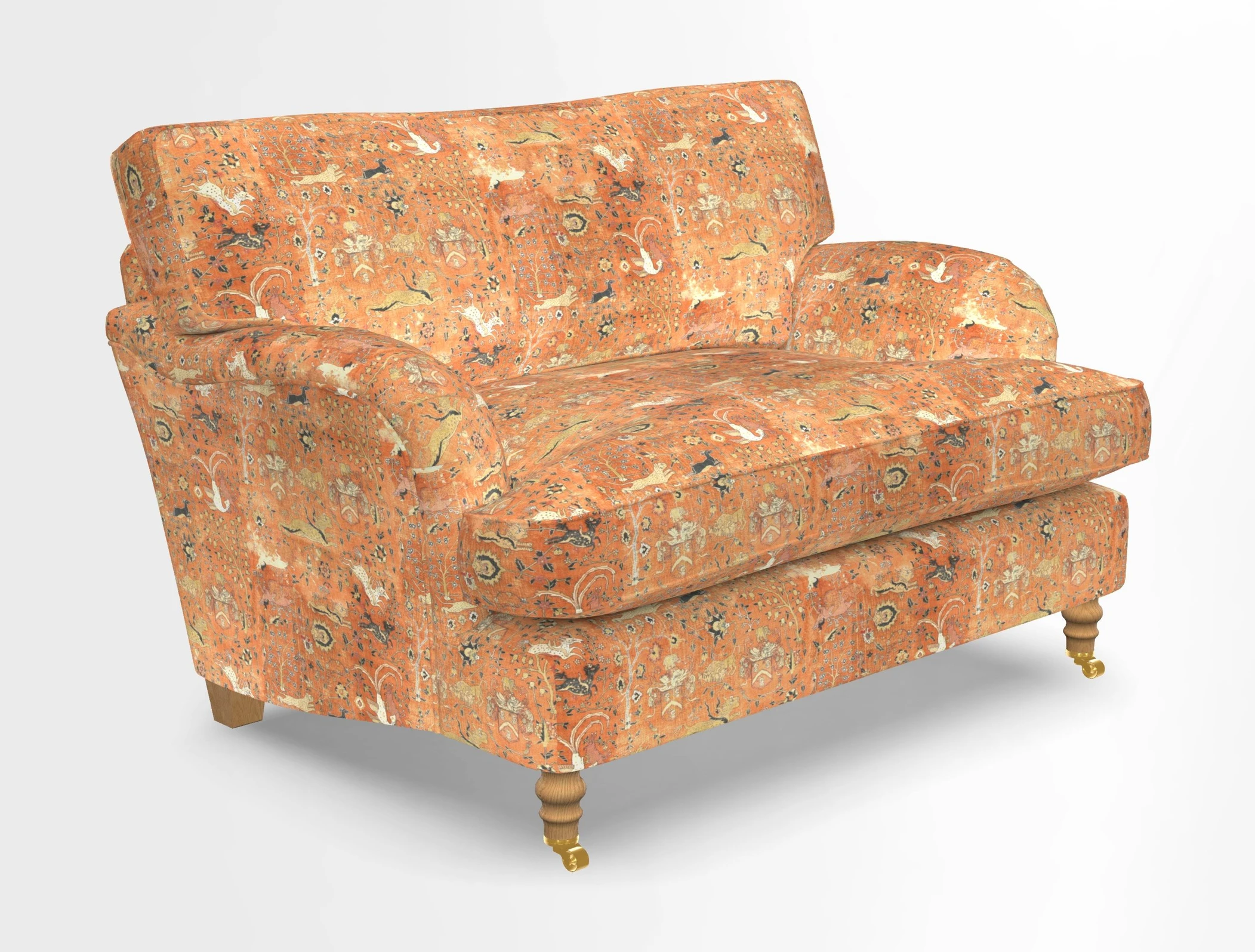 Alwinton snuggler in Lumino Velvet Wine