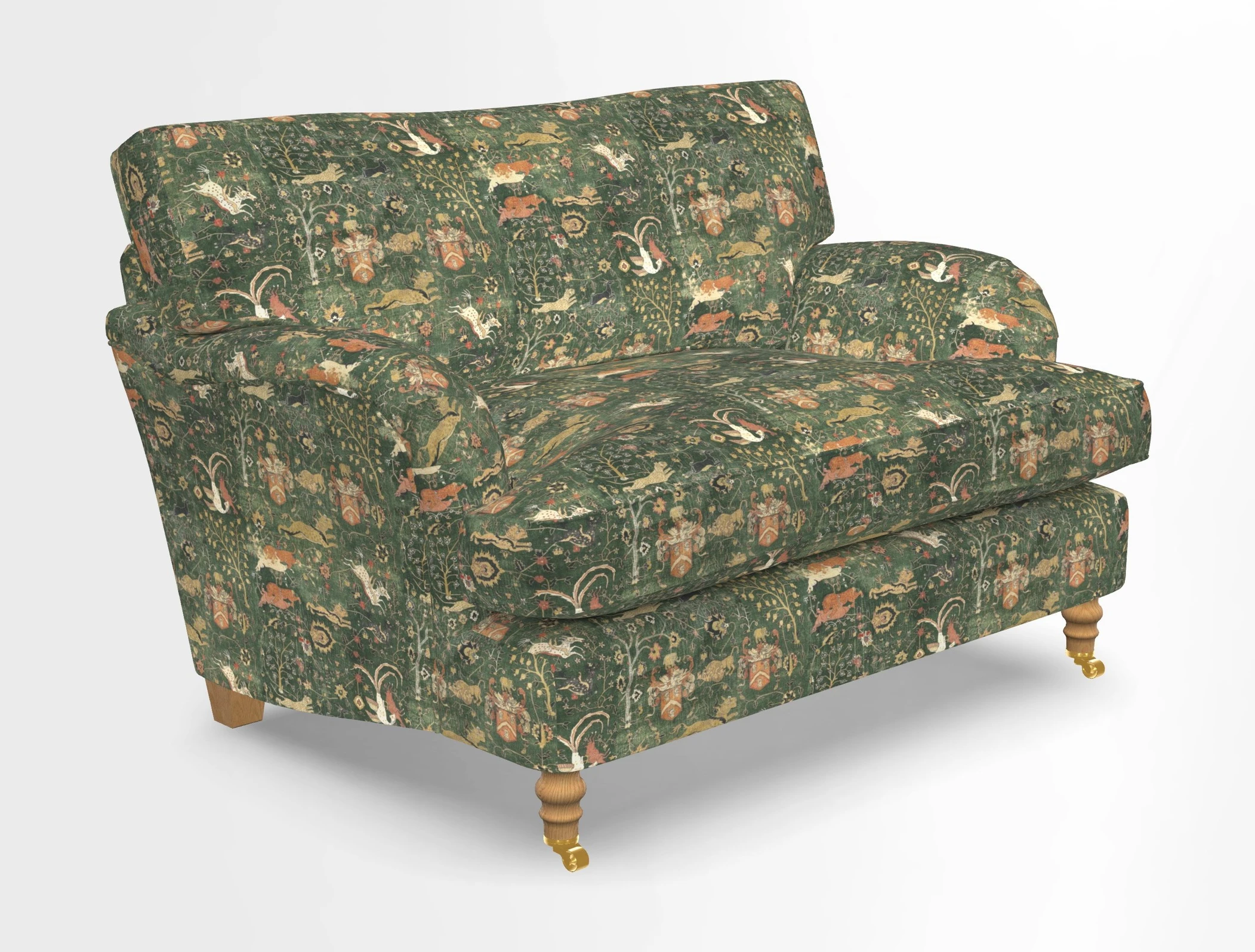 Alwinton snuggler in Lumino Velvet Wine