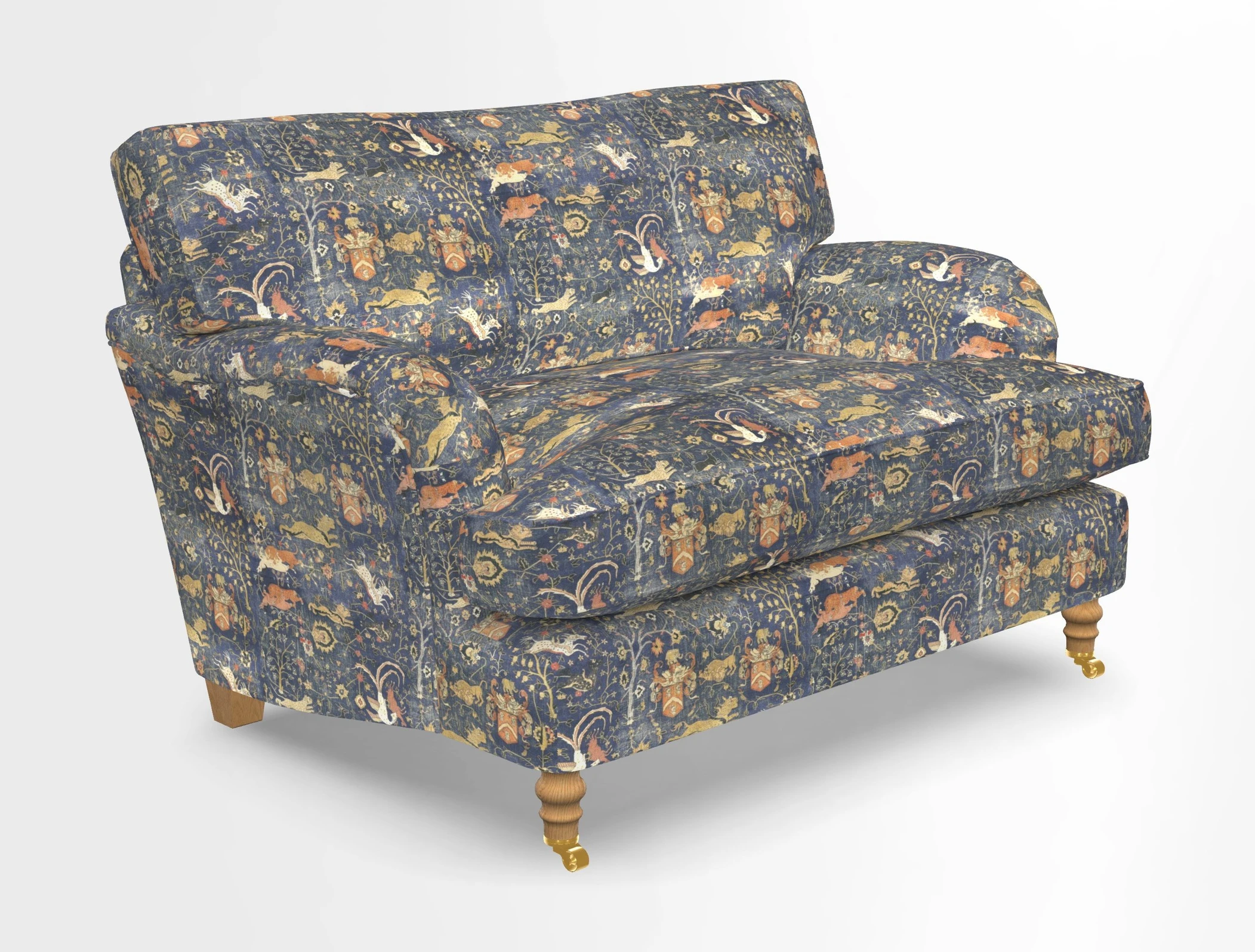 Alwinton snuggler in Lumino Velvet Wine