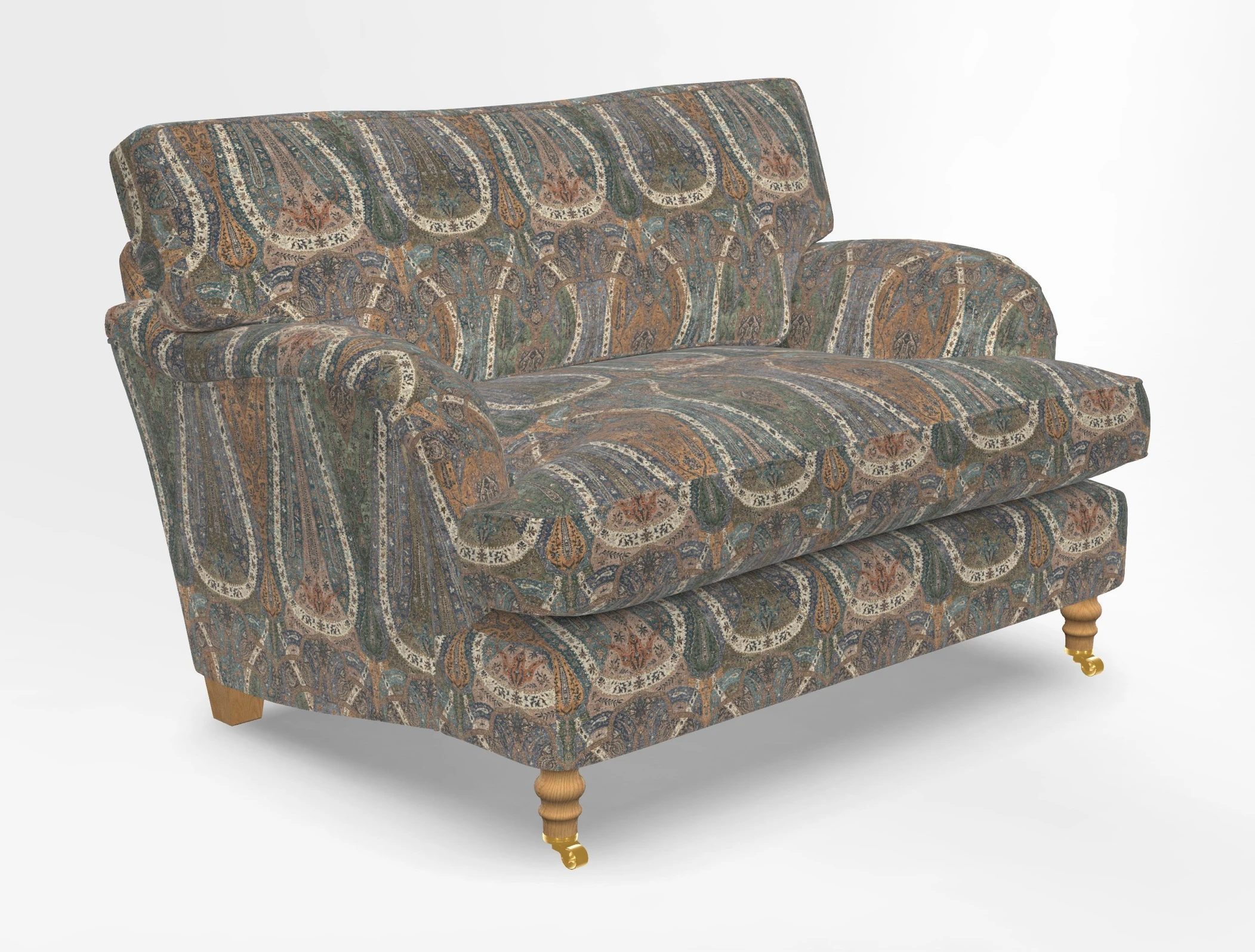 Alwinton snuggler in Lumino Velvet Wine