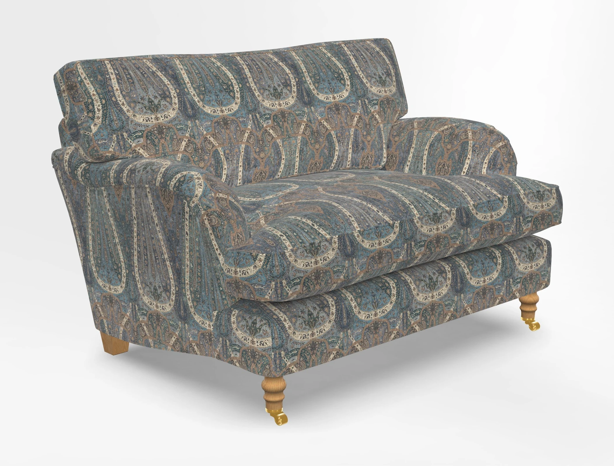 Alwinton snuggler in Lumino Velvet Wine