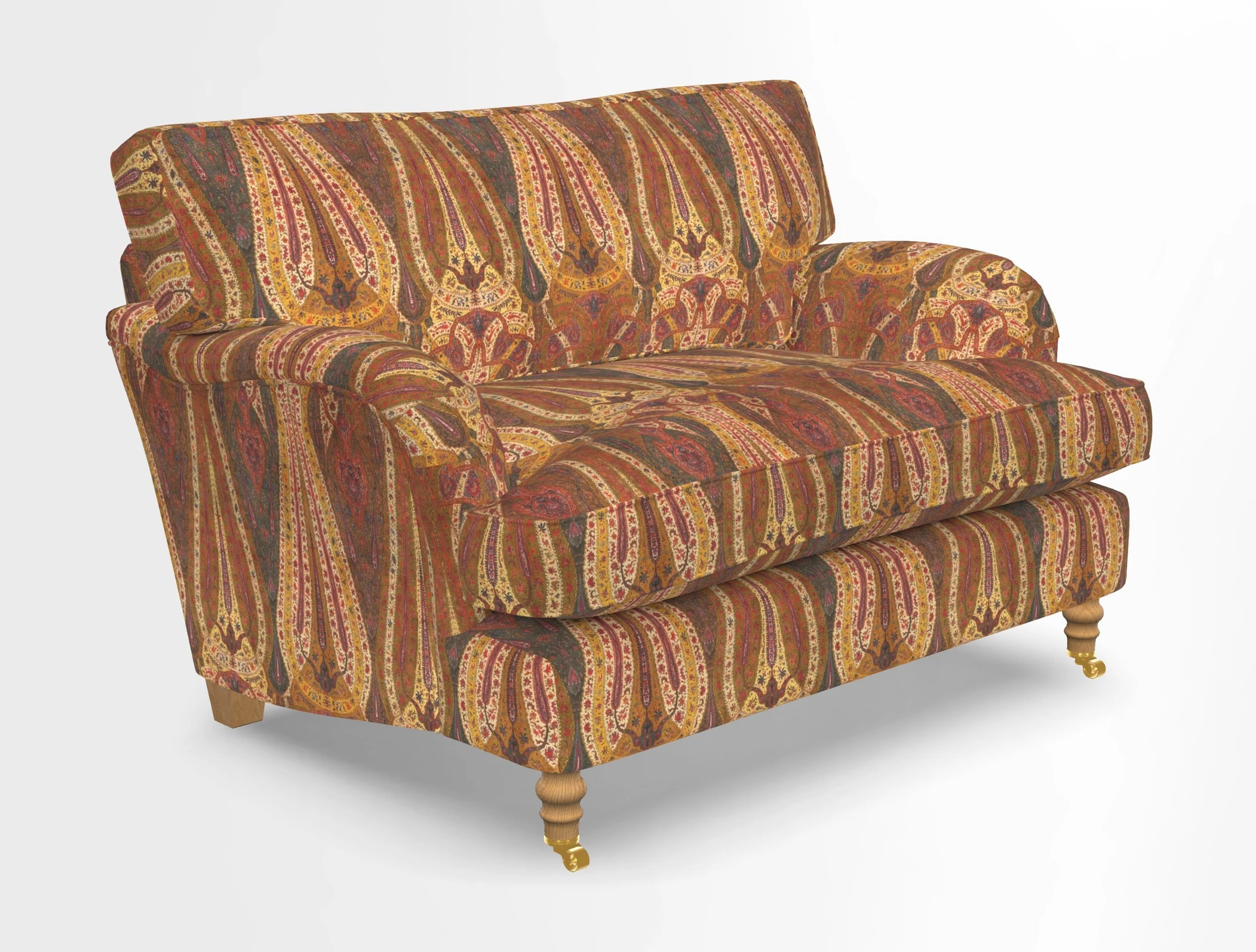 Alwinton snuggler in Lumino Velvet Wine