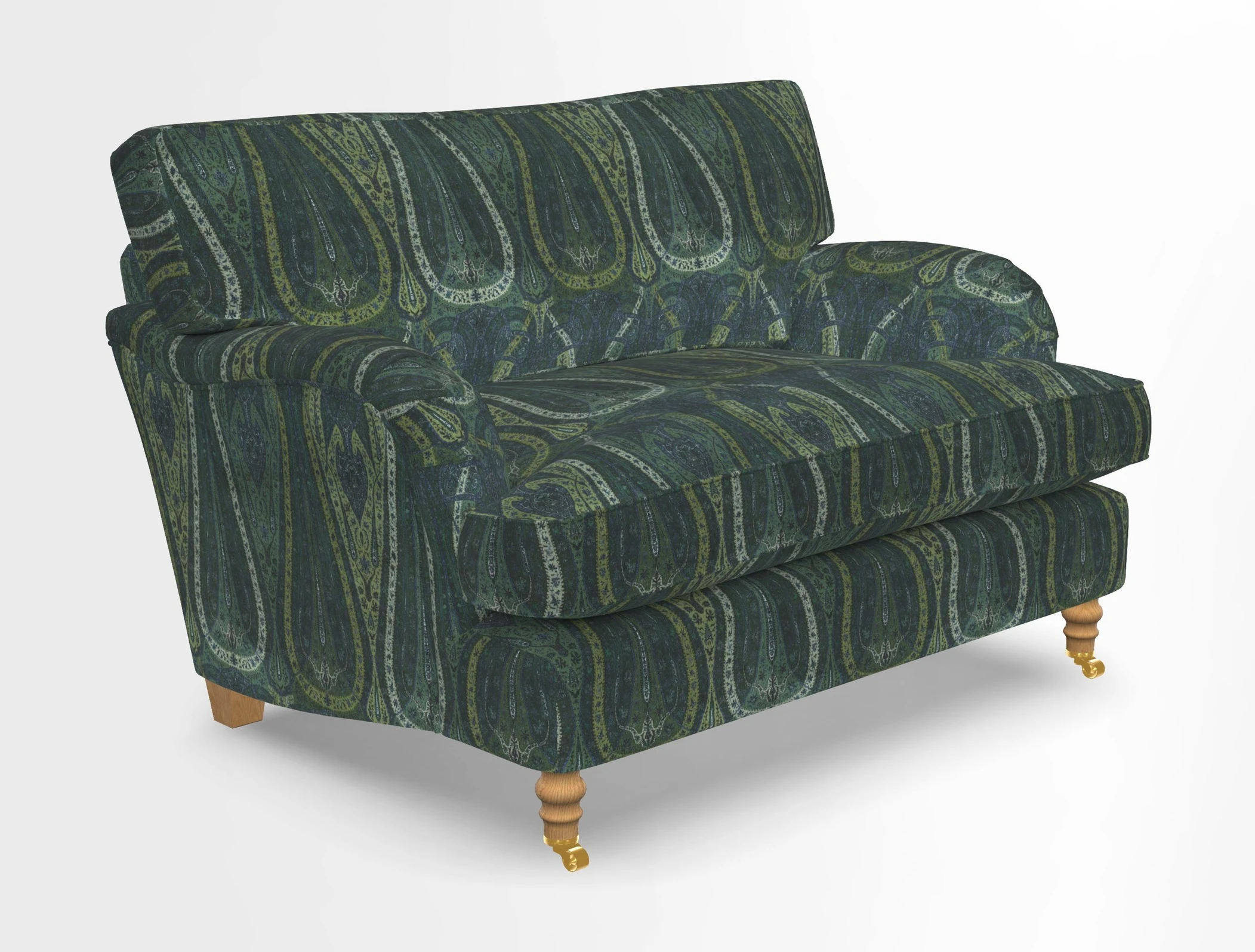 Alwinton snuggler in Lumino Velvet Wine