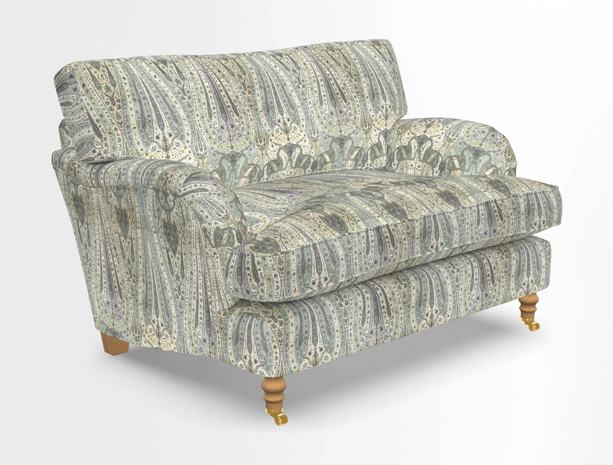 Alwinton snuggler in Lumino Velvet Wine