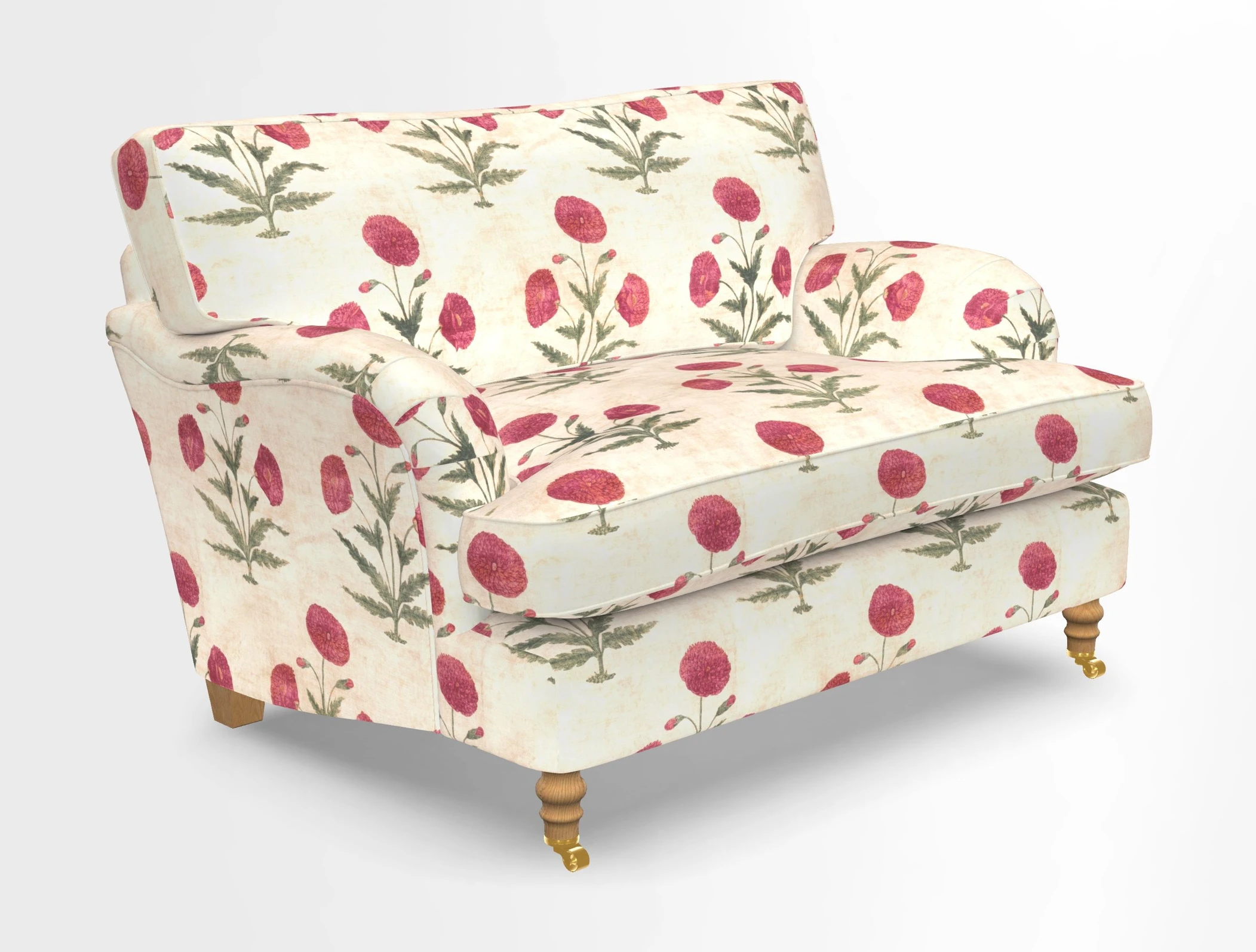 Alwinton snuggler in Lumino Velvet Wine