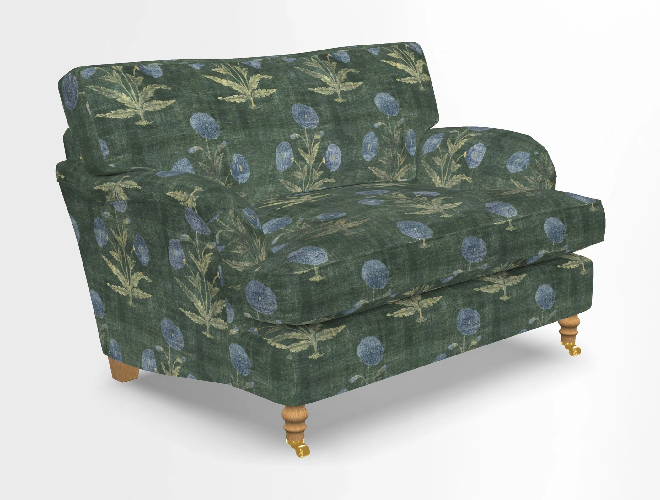 Alwinton snuggler in Lumino Velvet Wine
