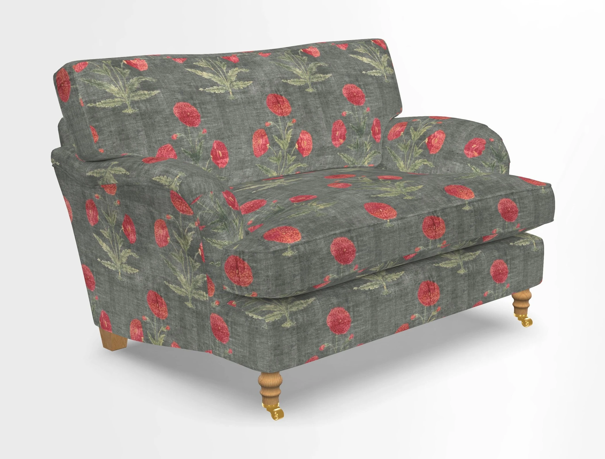 Alwinton snuggler in Lumino Velvet Wine