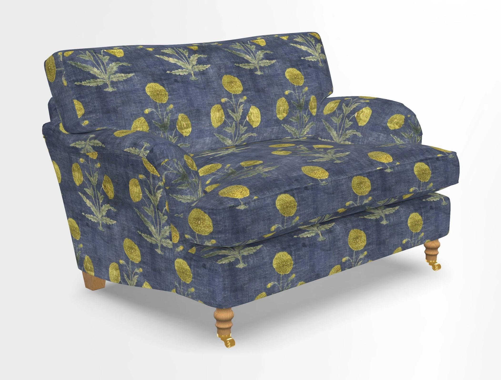 Alwinton snuggler in Lumino Velvet Wine