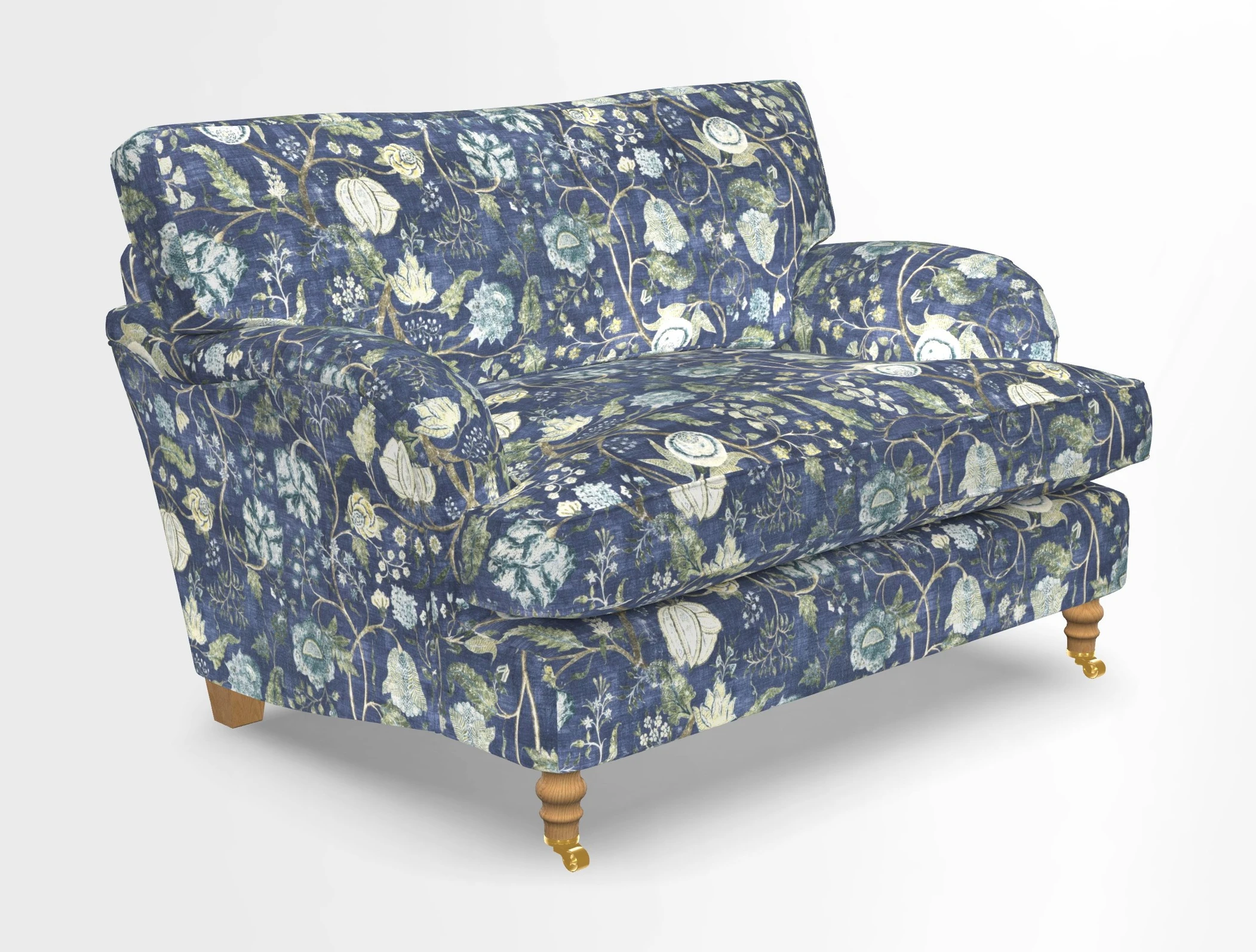 Alwinton snuggler in Lumino Velvet Wine