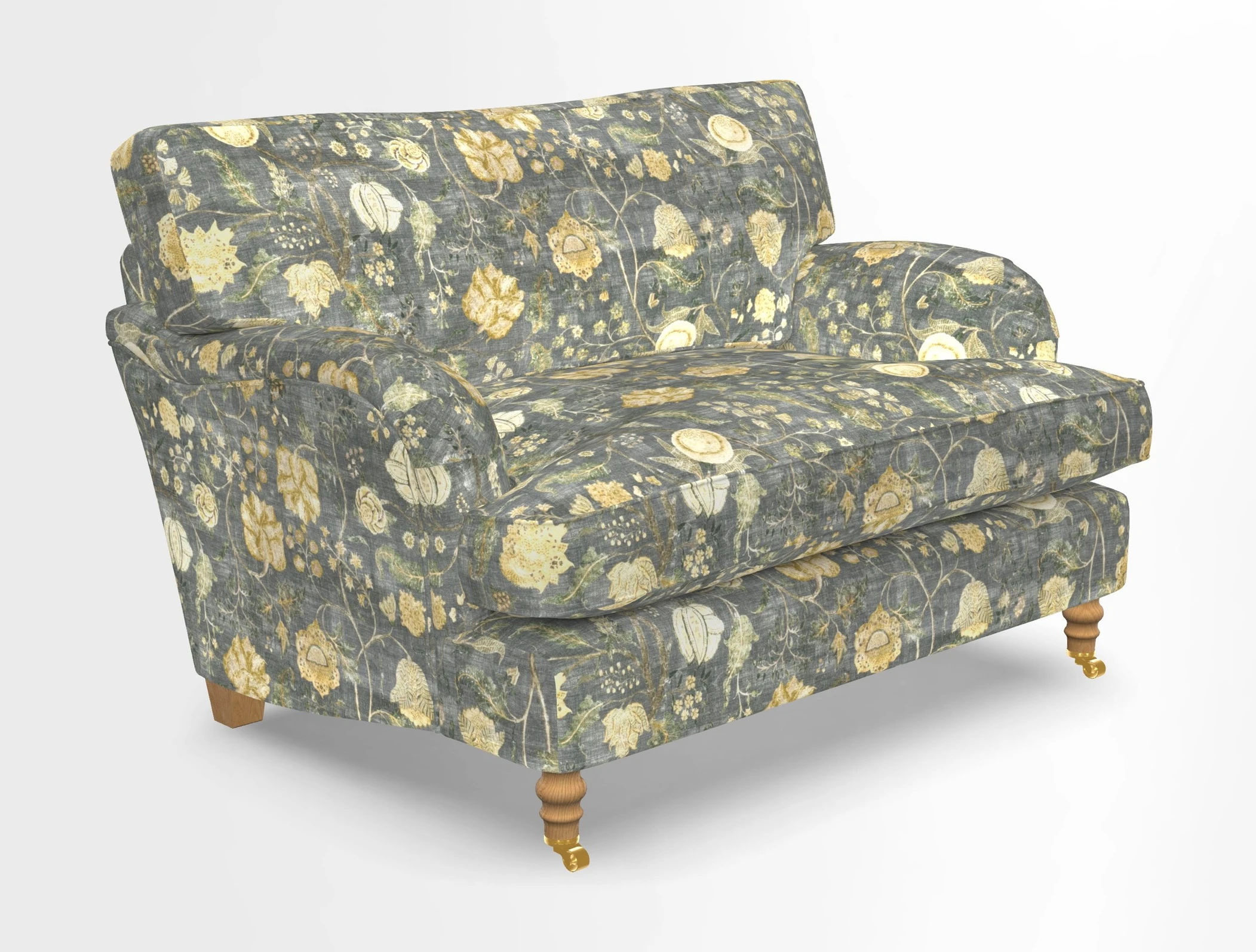 Alwinton snuggler in Lumino Velvet Wine