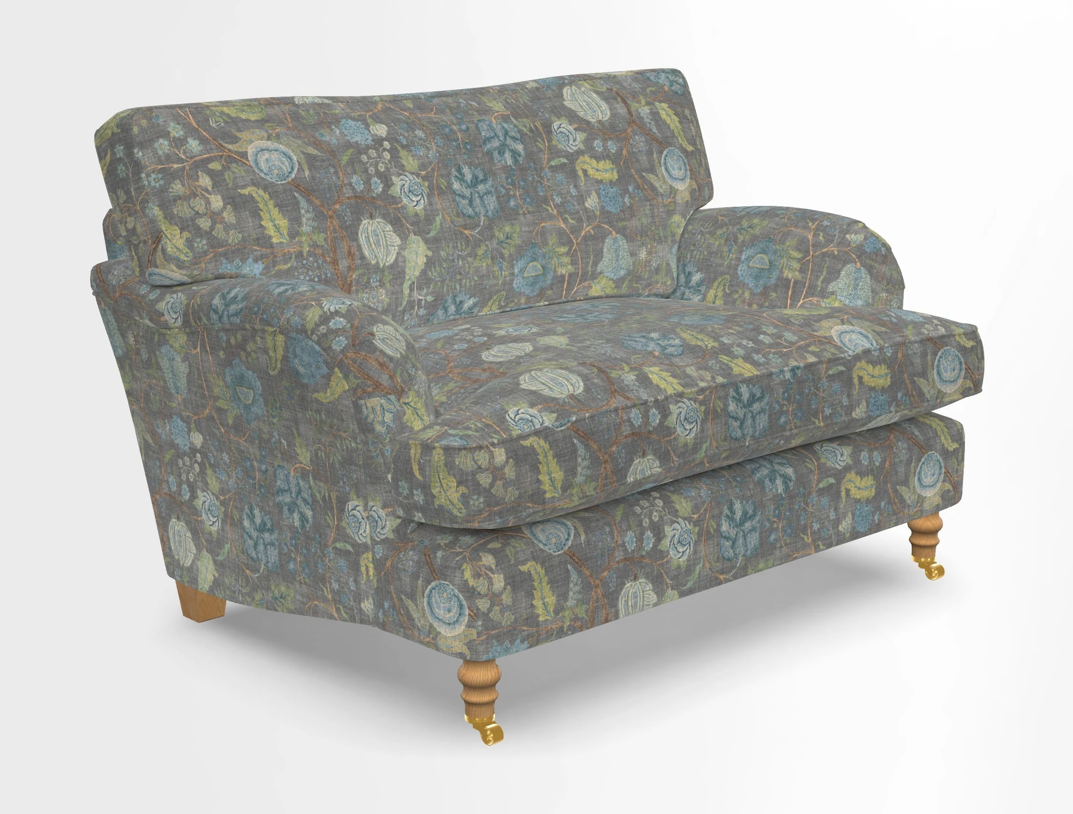 Alwinton snuggler in Lumino Velvet Wine