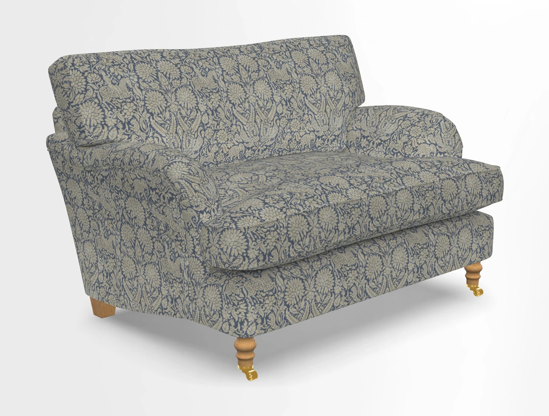 Alwinton snuggler in Lumino Velvet Wine