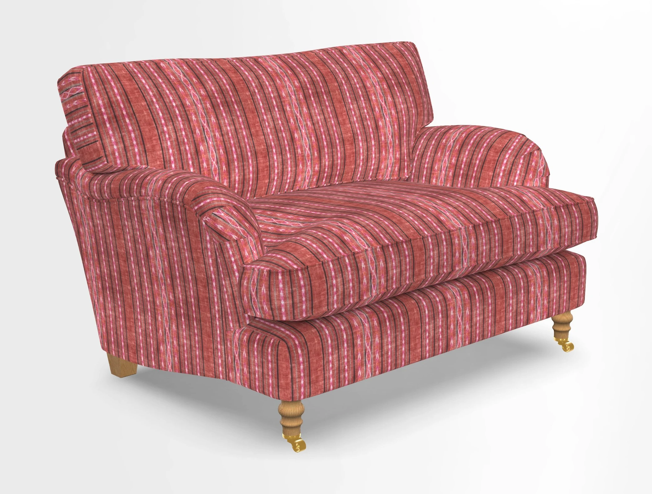 Alwinton snuggler in Lumino Velvet Wine