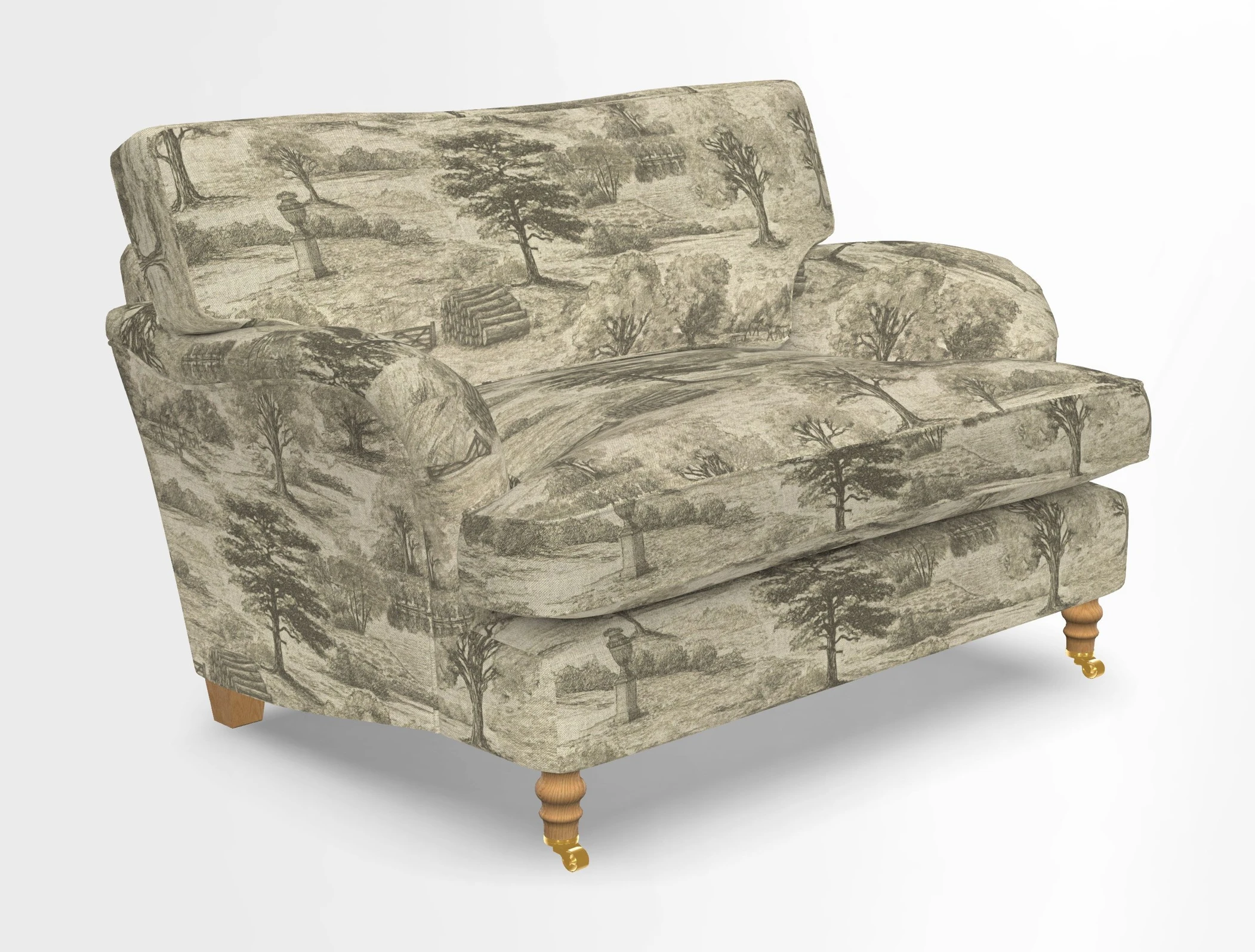 Alwinton snuggler in Lumino Velvet Wine