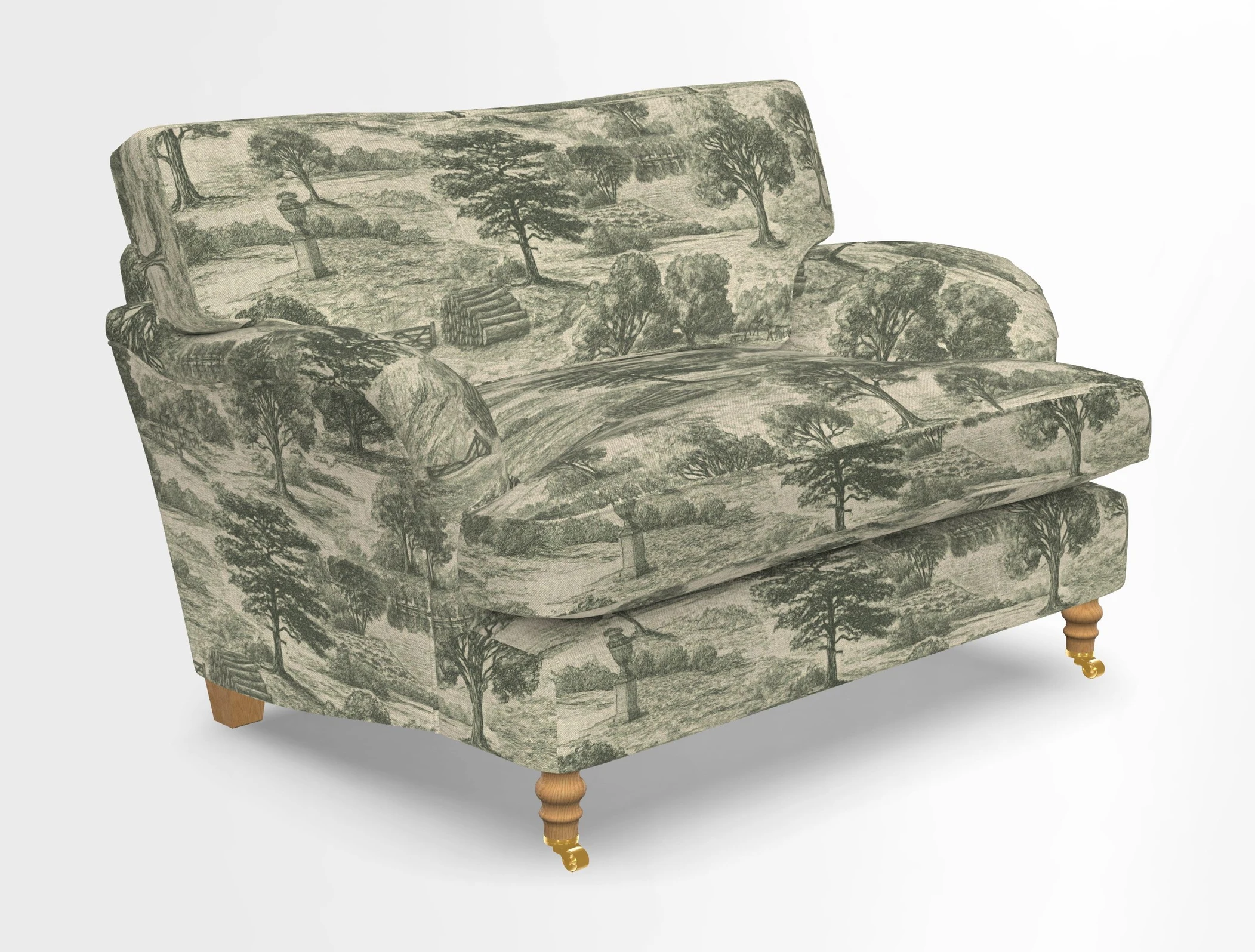 Alwinton snuggler in Lumino Velvet Wine