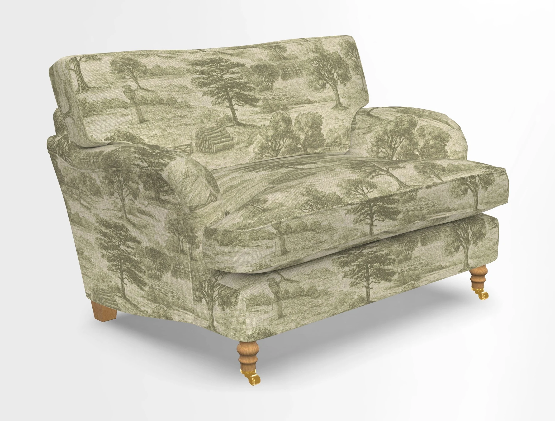 Alwinton snuggler in Lumino Velvet Wine