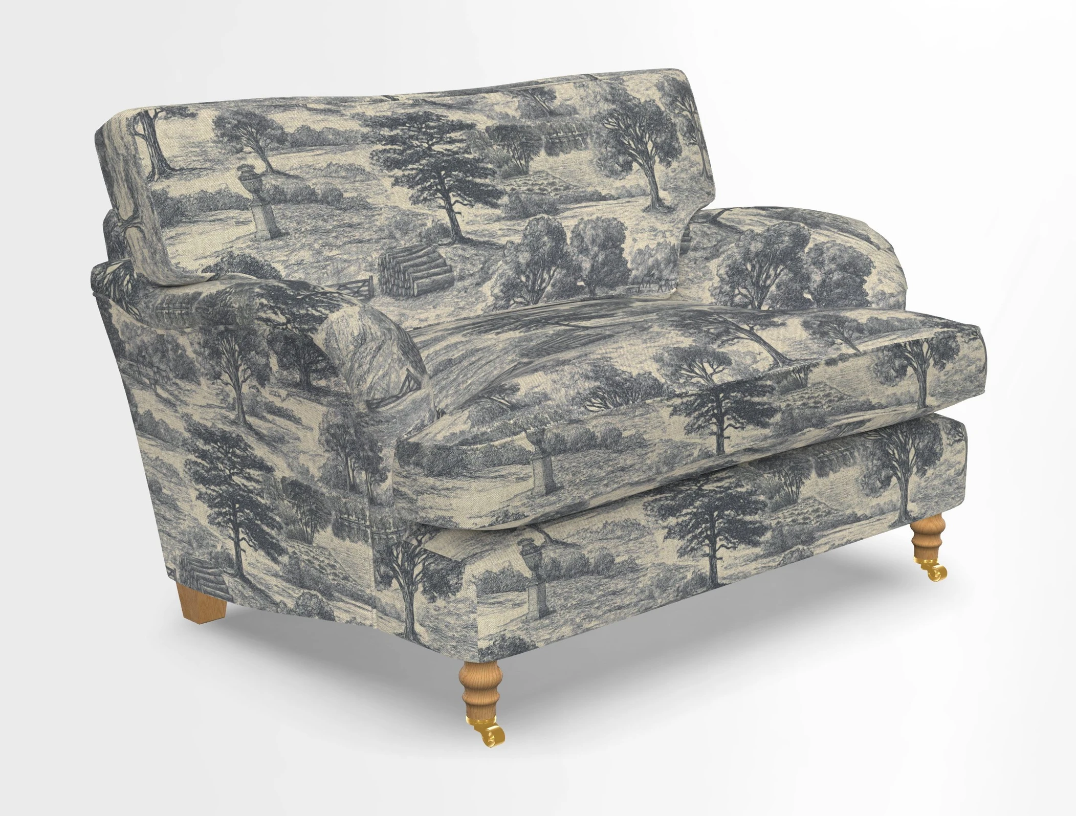 Alwinton snuggler in Lumino Velvet Wine