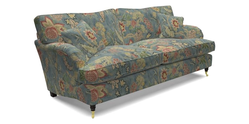 Alwinton 3 Seater Sofa in RHS Botanicals Plantae Japonicae Teal