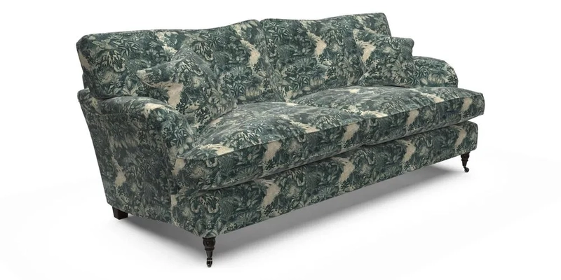 Alwinton 3 Seater Sofa in RHS Botanicals Plantae Japonicae Teal