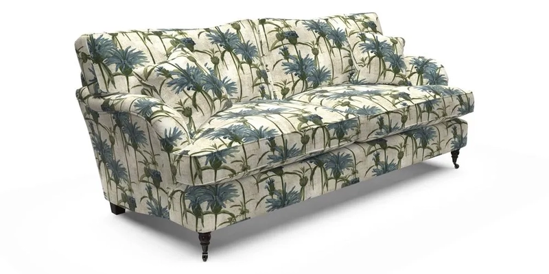 Alwinton 3 Seater Sofa in RHS Botanicals Plantae Japonicae Teal