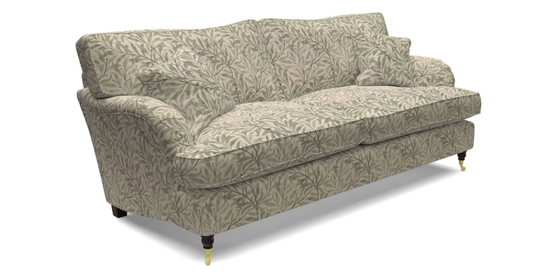 Alwinton 3 Seater Sofa in Hovingham Woven Linen Stripe Blue