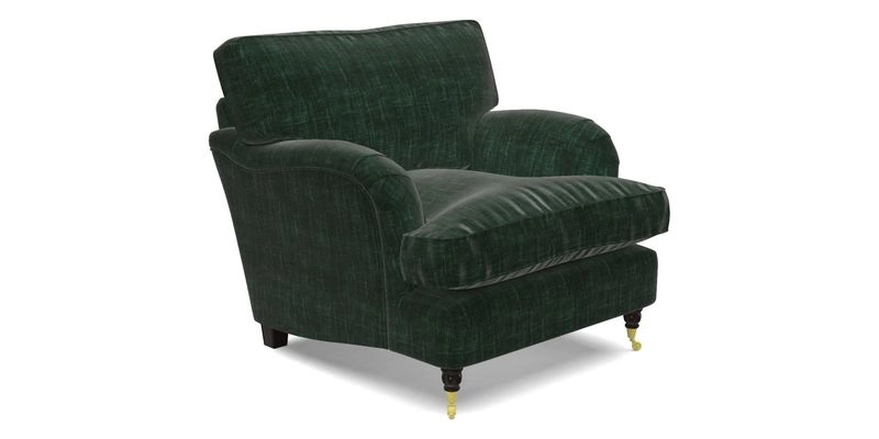 Alwinton Chair in Linwood Tango Velvet Sapphire