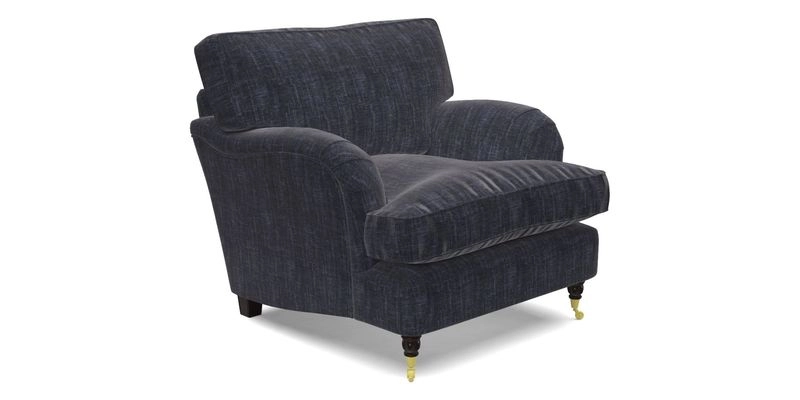 Alwinton Chair in Linwood Tango Velvet Sapphire