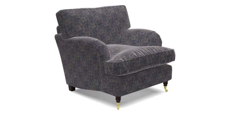 Alwinton Chair in Linwood Tango Velvet Sapphire