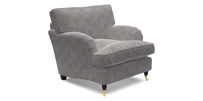 Alwinton Chair in Linwood Tango Velvet Sapphire