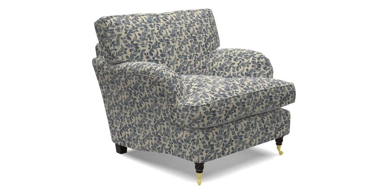 Alwinton chair in Linwood Tango Velvet Sapphire