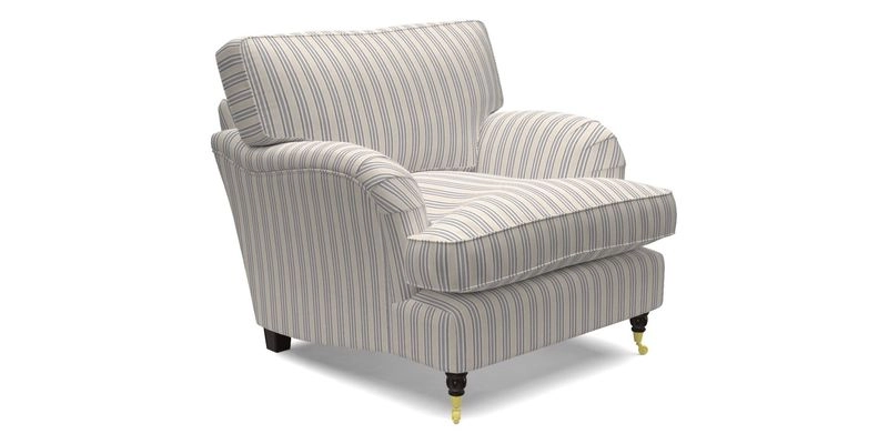Alwinton Chair in Linwood Tango Velvet Sapphire